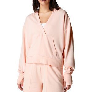 Sweaty Betty Womens Hoodie Size 8 M Pink After Class Relaxed Pullover Sweatshirt